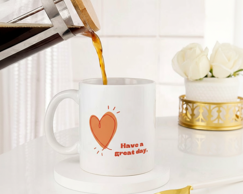 Personalized Scooter Couple "Have a Great Day" Ceramic Mug