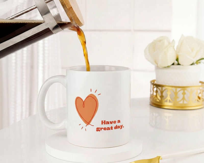 Personalized Scooter Couple "Have a Great Day" Ceramic Mug