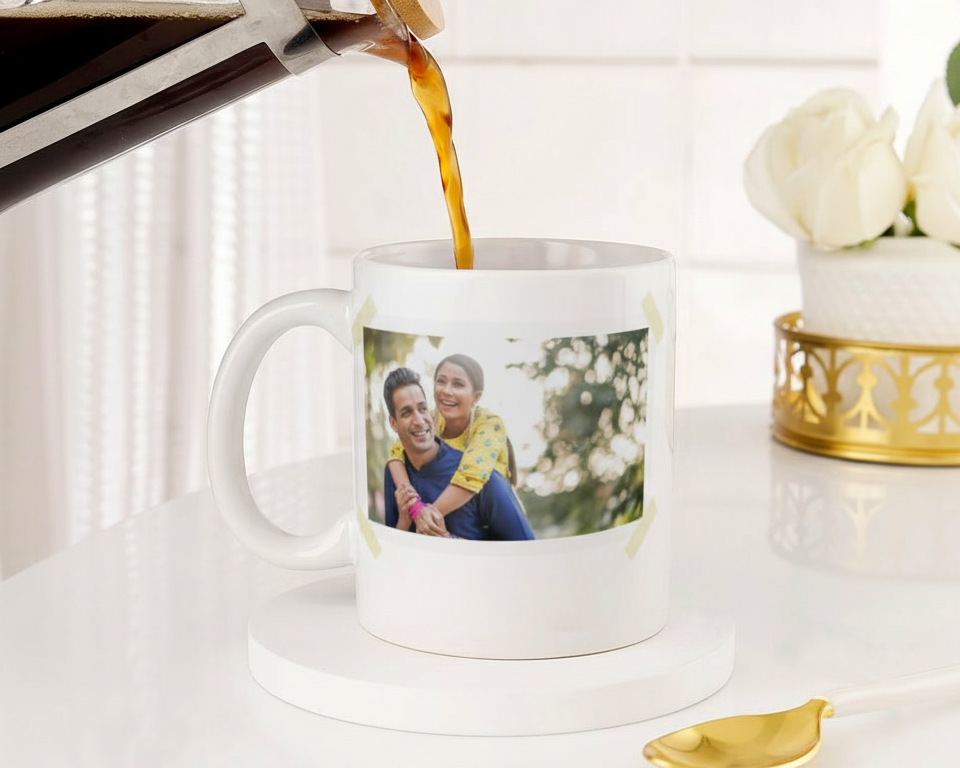 Personalized "Mr." Custom Surname & Photo Wedding Ceramic Mug