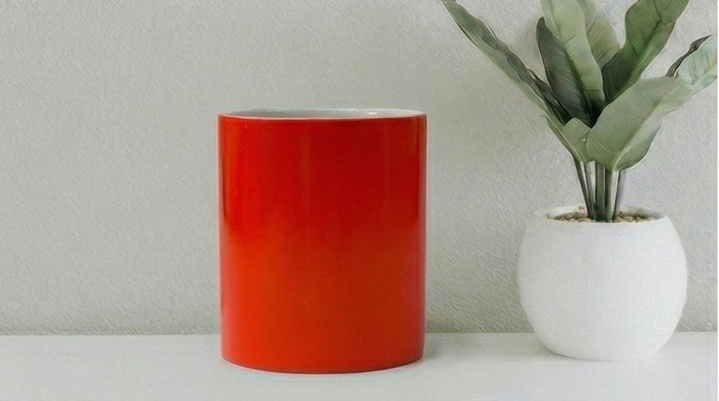 Classic Glossy Cherry Red Ceramic Mug