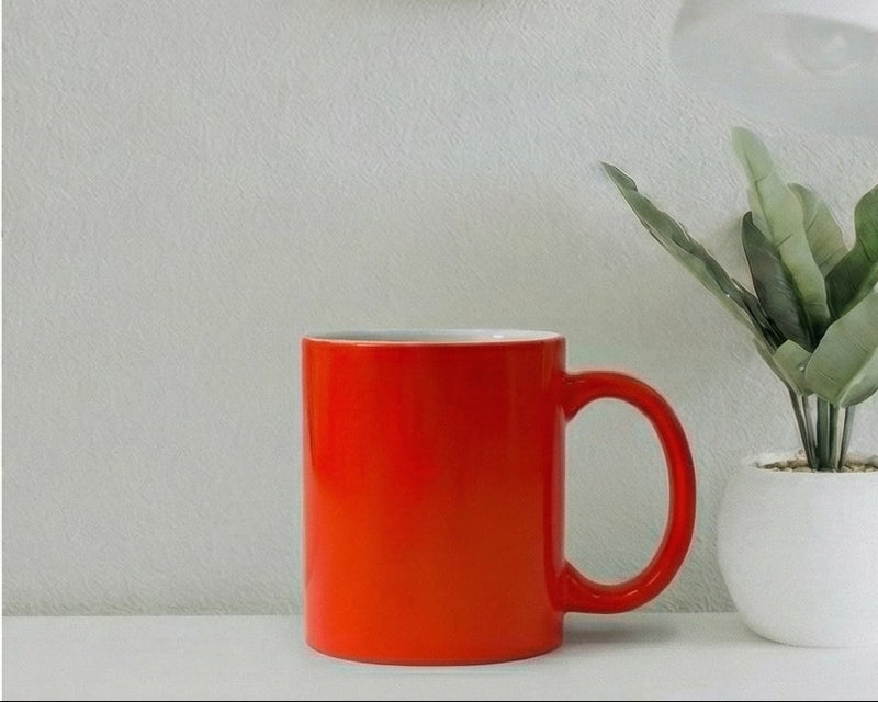 Classic Glossy Cherry Red Ceramic Mug