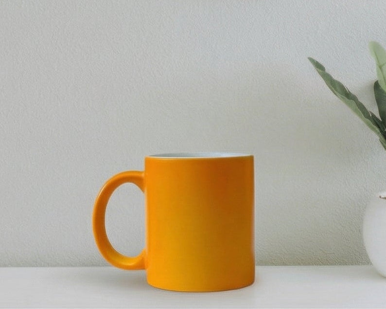 Classic Glossy Mustard Yellow Ceramic Mug