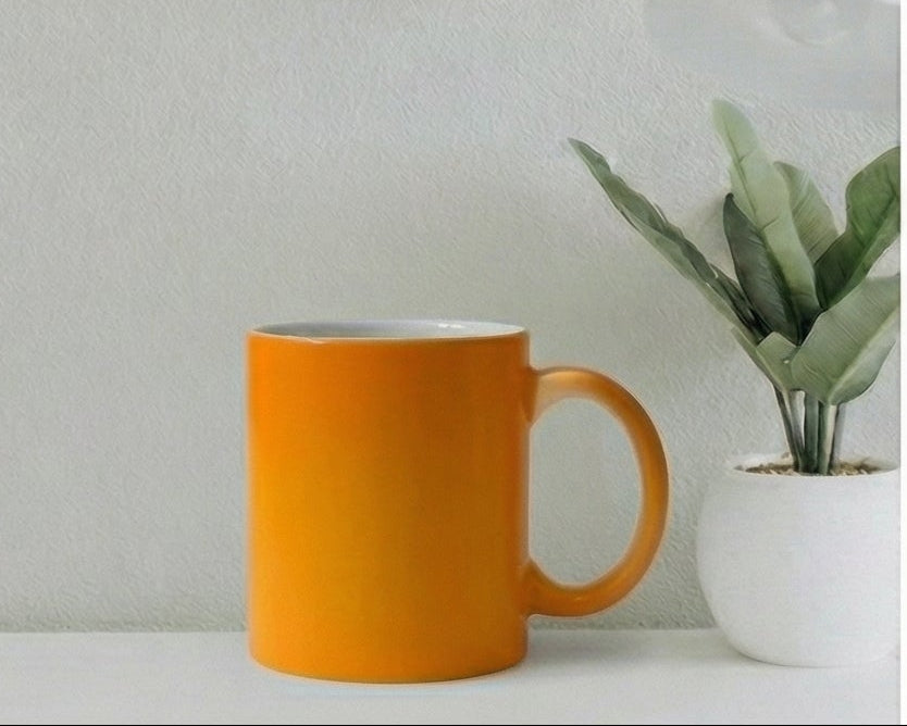 Classic Glossy Mustard Yellow Ceramic Mug