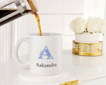 Personalized Botanical Initial & Name Ceramic Mug