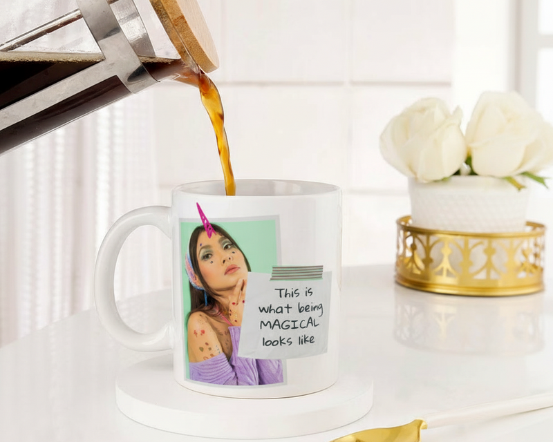 Personalized "Slay" Unicorn Custom Photo Ceramic Mug