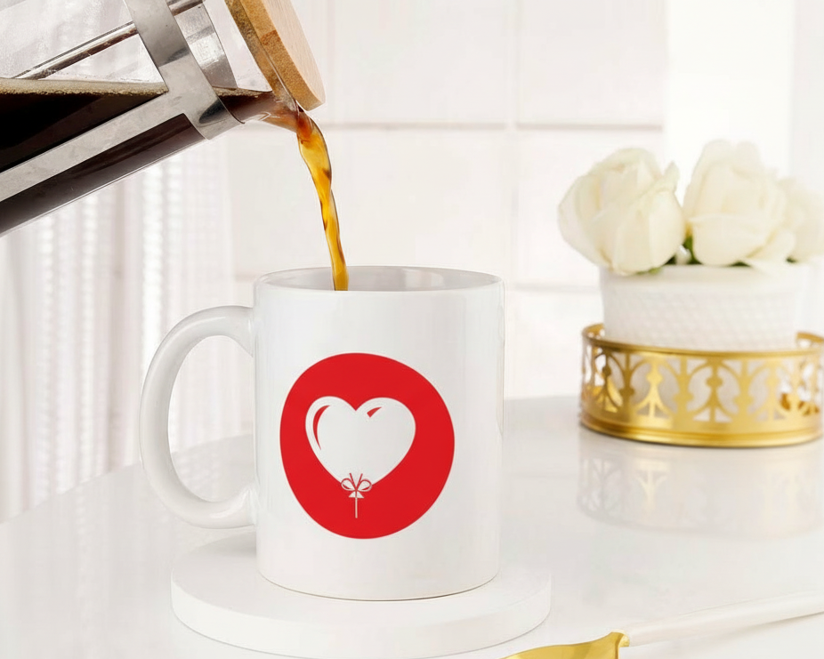 Personalized "XOXO" Heart Custom Photo Ceramic Mug