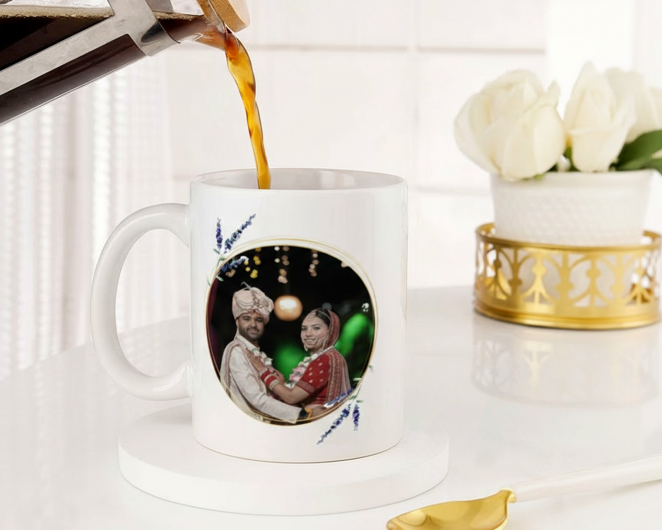 Personalized "Hubby" Custom Photo & Date Ceramic Mug