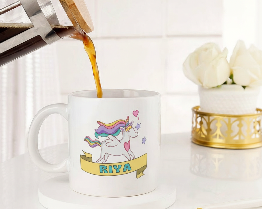 Personalized Magical Unicorn Custom Name Ceramic Mug