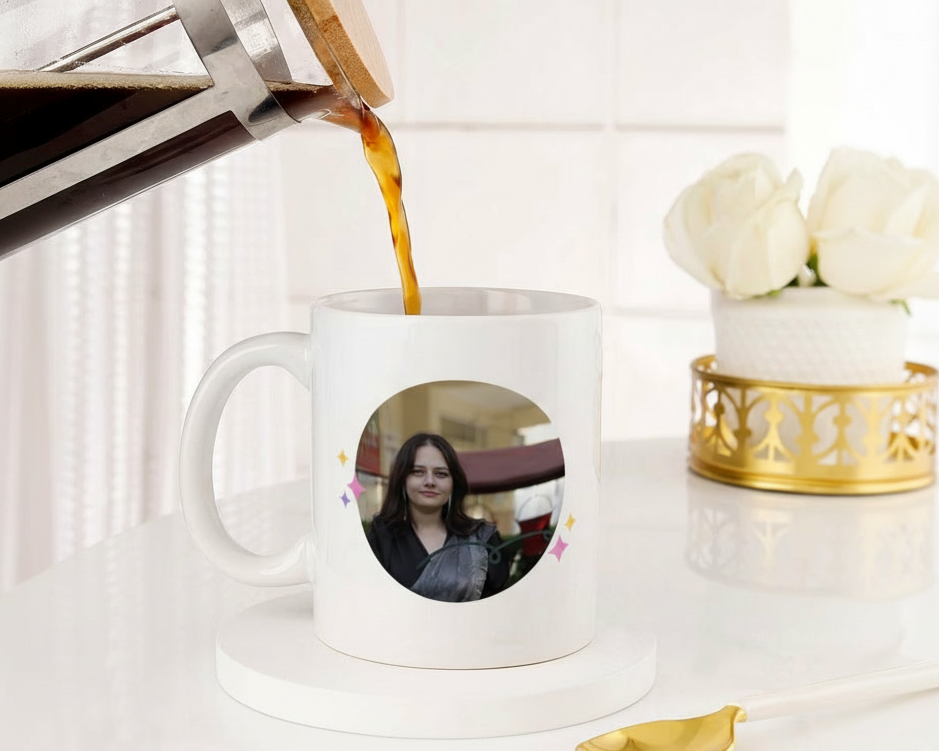 Personalized "I Like Things That Sparkle" Custom Photo Ceramic Mug