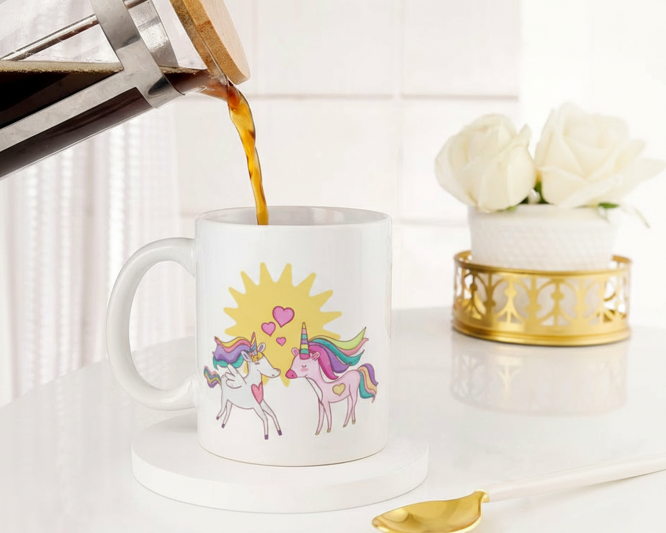 Personalized Magical Unicorn Custom Name Ceramic Mug