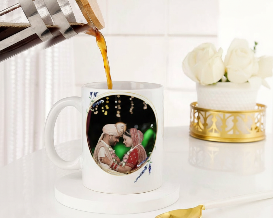 Personalized "Wifey" Custom Photo & Date Ceramic Mug