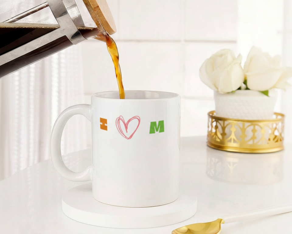 Personalized "Love in the Meadow" Illustrated Ceramic Mug