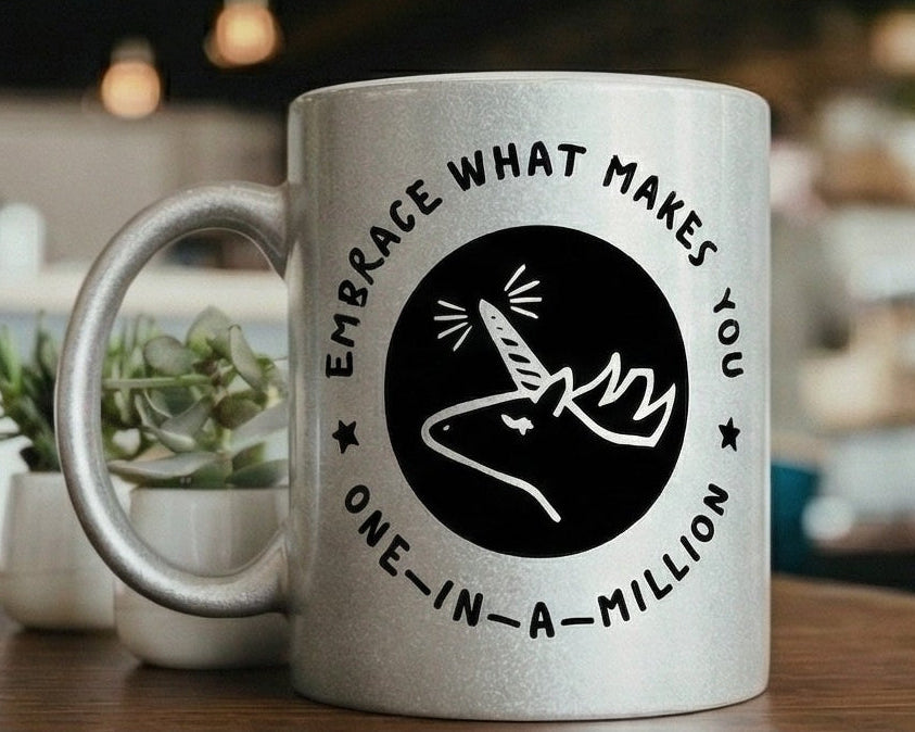 Personalized "One-In-A-Million" Shimmer Unicorn Mug