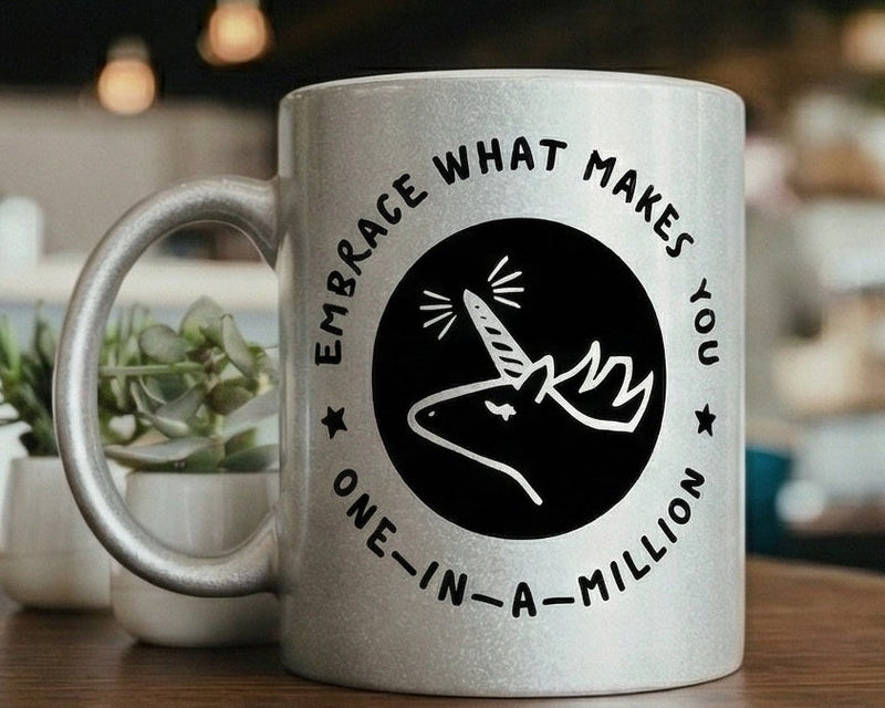 Personalized "One-In-A-Million" Shimmer Unicorn Mug