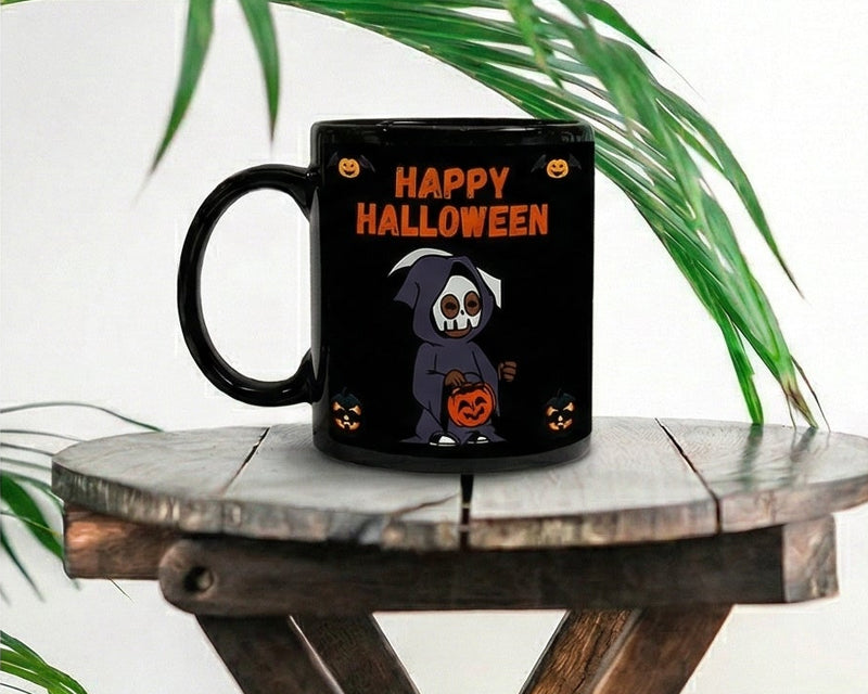 Spooky Gothic Halloween "Happy Halloween" Ceramic Mug