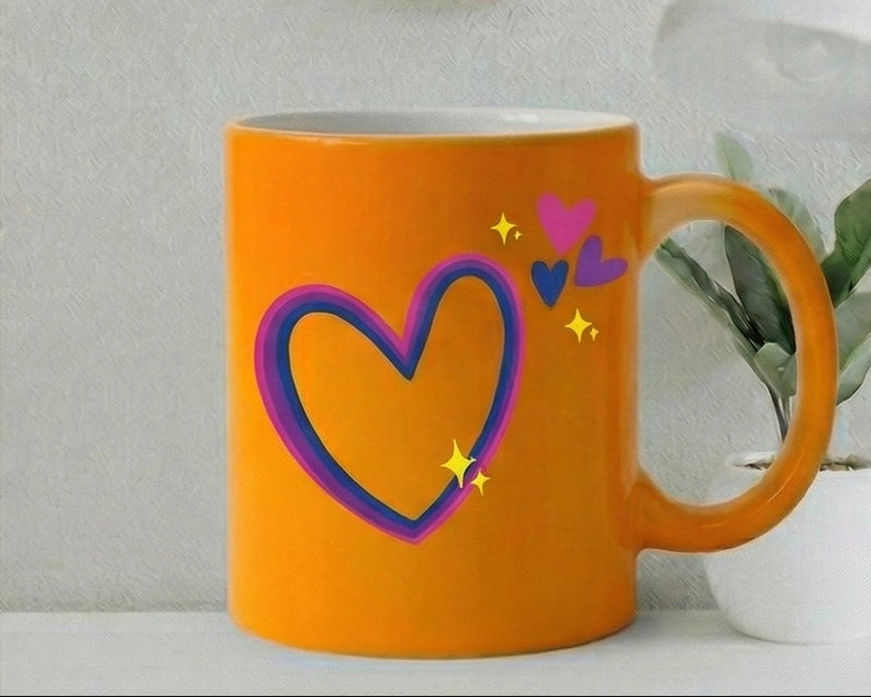"Spread Kindness" Marigold & Hearts Ceramic Mug