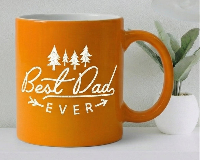 "Best Dad Ever" Marigold Personalized Father-Son Mug