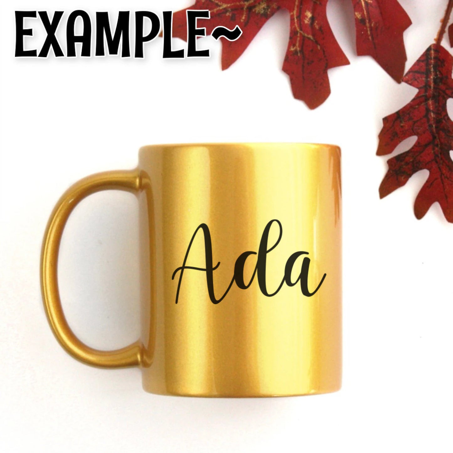 Gold Rim Custom Mug