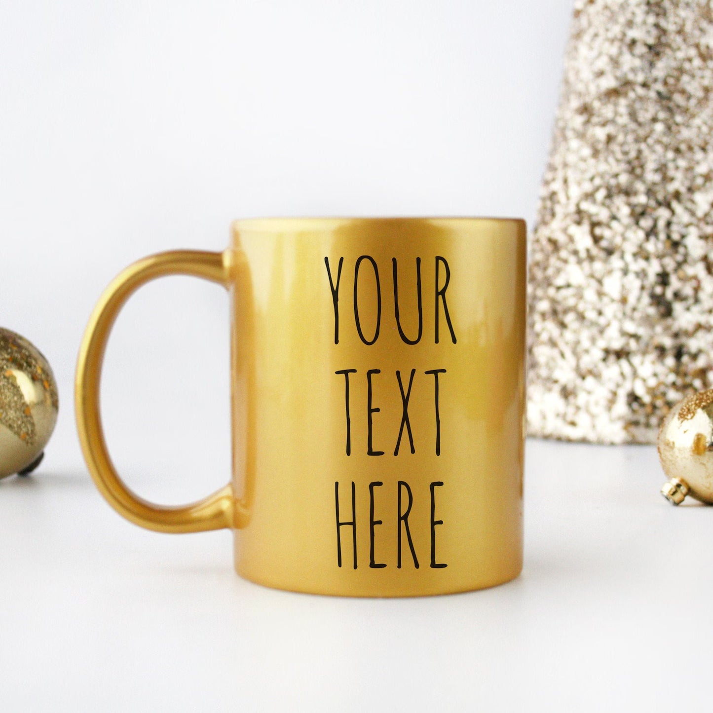 Gold Rim Custom Mug